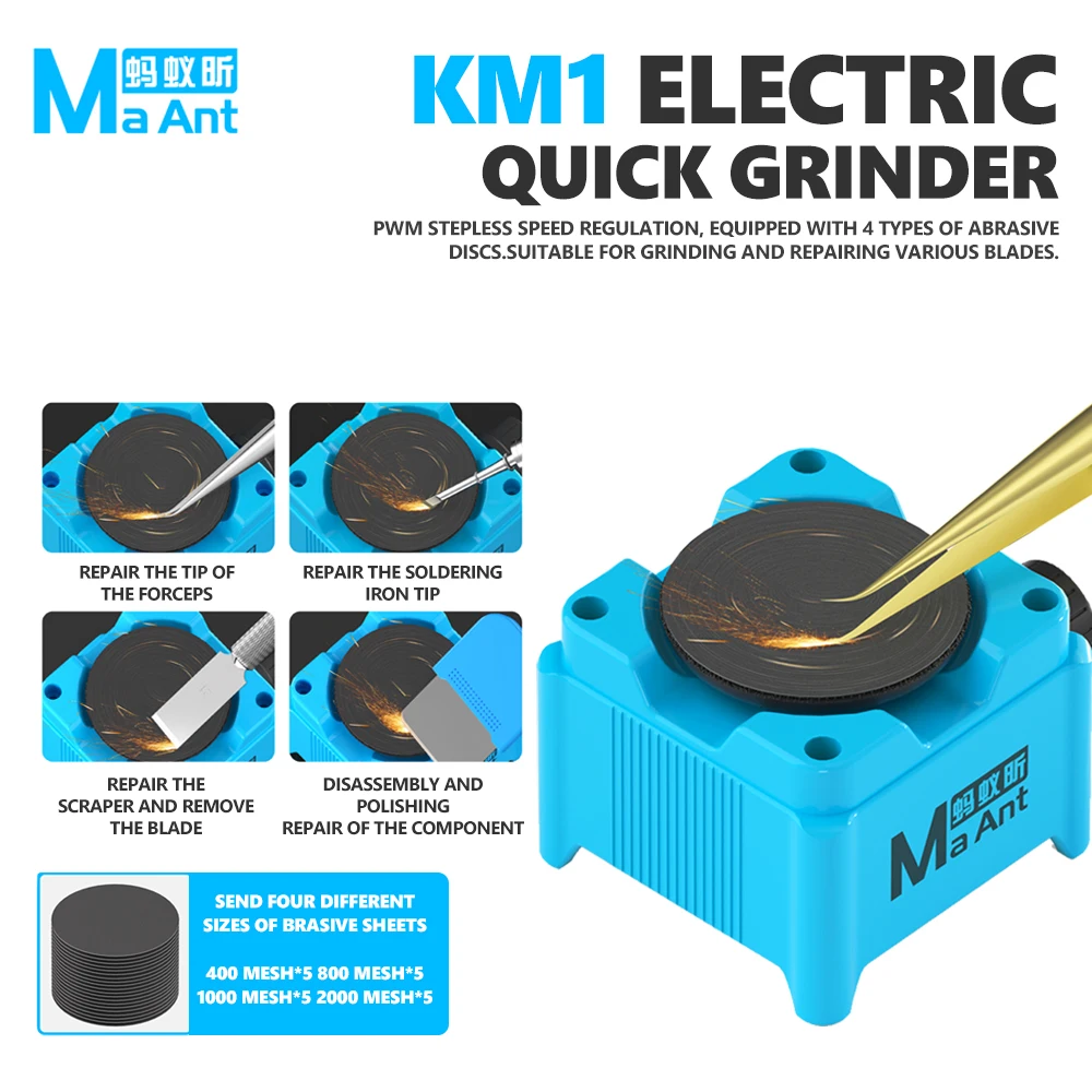 Electronics Repair Tools - Smerigliatrice elettrica MaAnt KM1, 7000–15000 RPM,